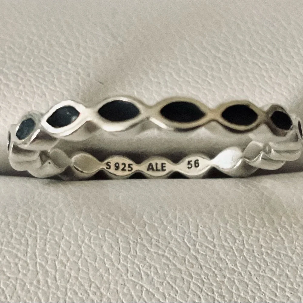 Pandora EUC Signed S925 Ale Better Together Enamel Ring 7.5 - Picture 6 of 6